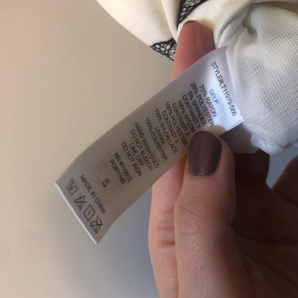 Lush Two Piece Skirt Top Set in Black and White - Picture 4 of 5